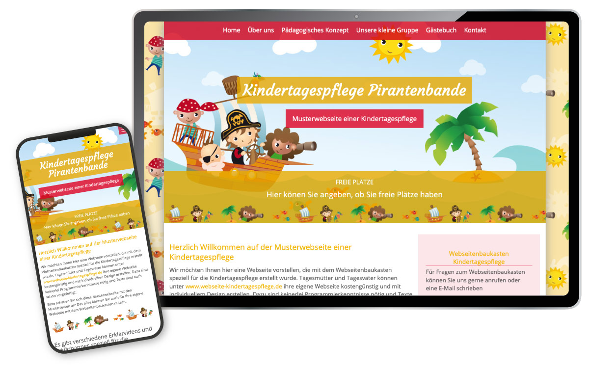 Musterwebseite – Kindertagespflege Design 4